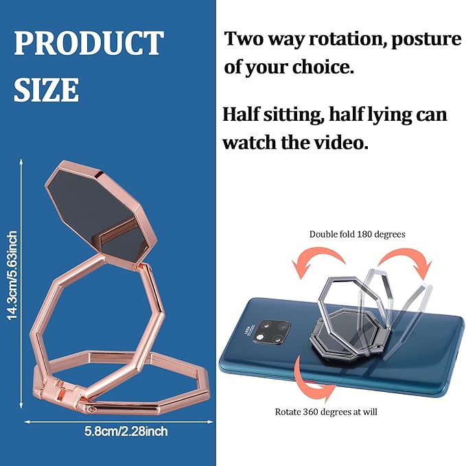 Frienda 3 Pieces Phone Ring Holder Stand Finger Kickstand 360 Degree Rotation Foldable Phone Grip Metal Cellphone Stand for Magnetic Car Mount Desk, Compatible with Most Smartphones, 3 Colors