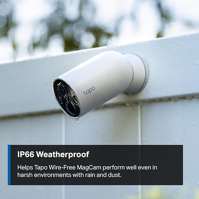 Tapo MagCam, 2025 Wirecutter Best Outdoor Security Camera & PCMag Editors’ Choice, 2K, Battery, Magnetic Mount Wireless Camera, 150° FOV, SD/Cloud Storage, Person/Vehicle Detection, 2-Pack