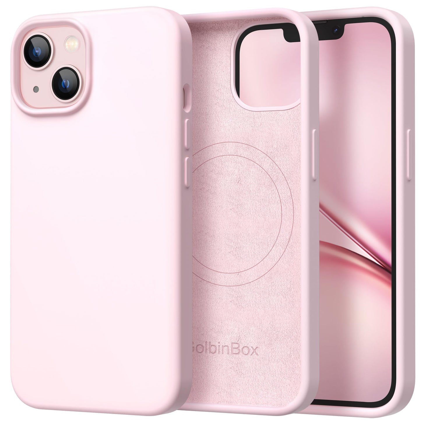 MagSafe iPhone 13 & 14 Case — Slim Shockproof Chalk Pink - Image 1