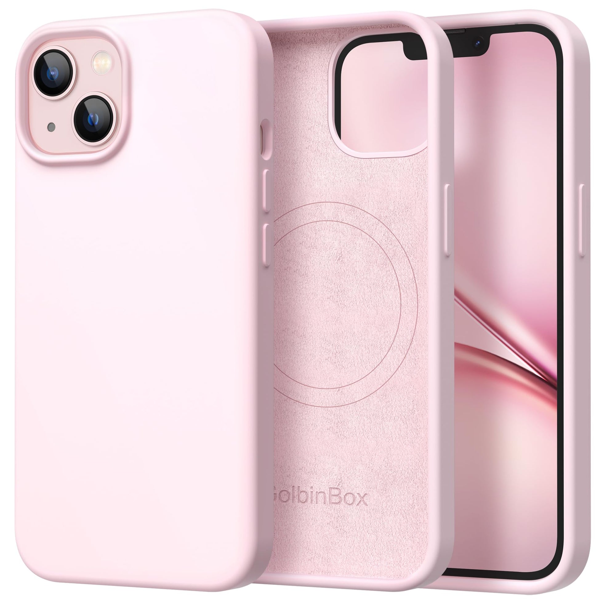MagSafe iPhone 13 & 14 Case — Slim Shockproof Chalk Pink - Image 1