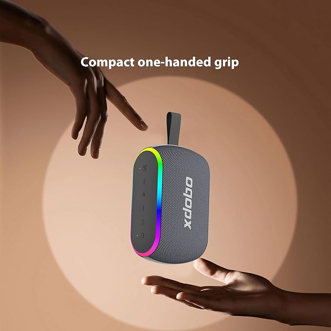 xdobo X8 II Mini Portable Bluetooth Speaker Small Bluetooth Speaker Waterproof IPX6 Computer Speakers Wireless with RGB Lights for Home/Outdoor/Party/Beach/Birthday Gift