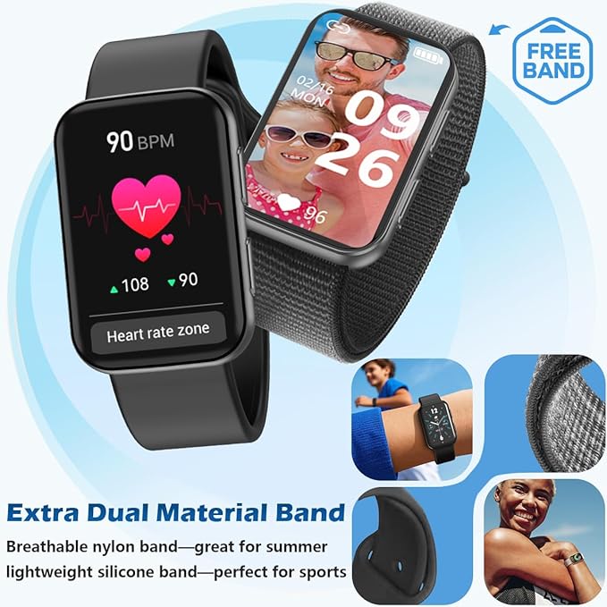MorePro Smart Fitness Tracker – 24/7 Heart Rate & Blood Oxygen Tracking, Sleep & Activity Monitor, 120+ Sport Modes, IP68 Waterproof Smart Watch for Android iOS Women Men