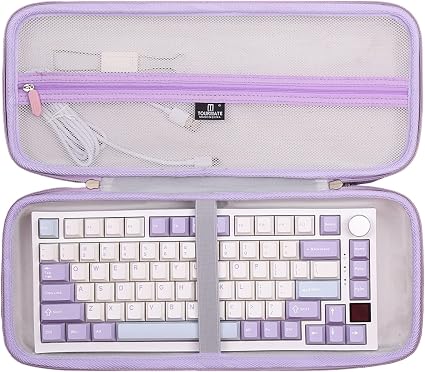 Hard Storage Case for EPOMAKER Ajazz AK820 Pro 75% Wireless Mechanical Keyboard - Travel Case for EPOMAKER P75 /Aula F75 / Galaxy70 /Aula F75/MAX Keyboard(Box for Sale) (Purple)