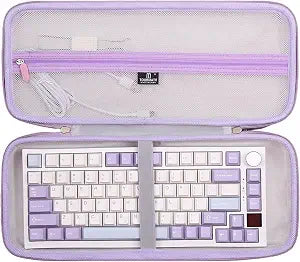 Hard Storage Case for EPOMAKER Ajazz AK820 Pro 75% Wireless Mechanical Keyboard - Travel Case for EPOMAKER P75 /Aula F75 / Galaxy70 /Aula F75/MAX Keyboard(Box for Sale) (Purple)