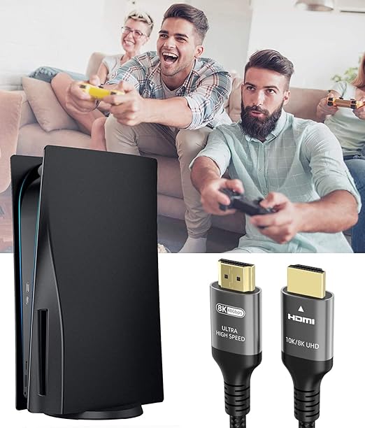 Ubluker 10K 8K 4K HDMI Cable 48Gbps 3.3 FT, Certified Ultra High Speed HDMI® Cable 4K 240Hz 144Hz 120Hz 8K60Hz 0.01ms HDR10+ eARC HDCP2.3 Netflix Roku TV PC Monitor Projector PS5 Xbox