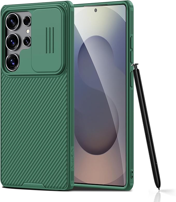 Nillkin Galaxy S25 Ultra Case, CamShield Pro for Samsung Galaxy S25 Ultra Case with Slide Camera Cover Slim Phone Case 2025 6.9'' (Green)