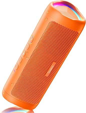 Bluetooth Speaker, 20W HD Sound, Portable Wireless, IPX5 Waterproof, Up to 24H Playtime, TWS Pairing, for Home/Party/Outdoor/Camping/Beach Essentials, Electronic Gadgets, Birthday Gift (Orange)