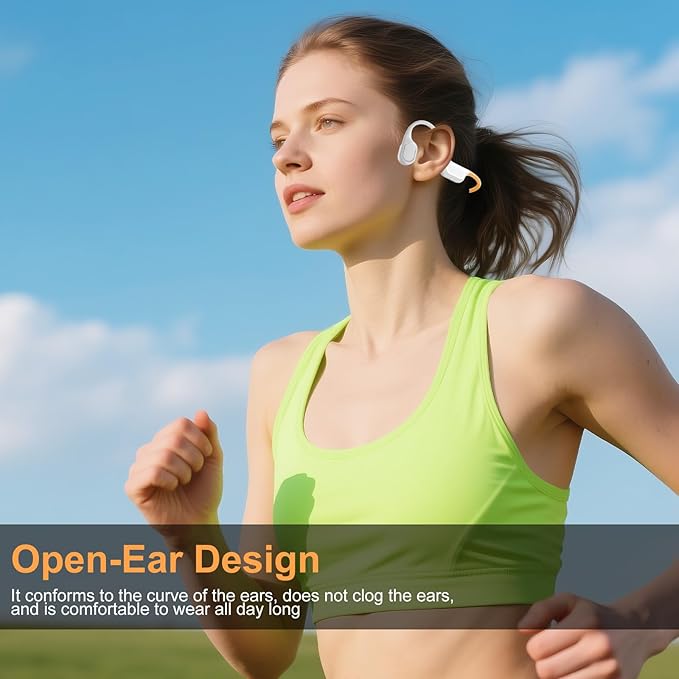 2026 Bone Conduction Bluetooth Headphones-SwimBeats, IP68 Waterproof Swimming Headphones with 32GB MP3 Player, Lightweight Open Ear Design for Swimming/Marathon/Cycling(Orange