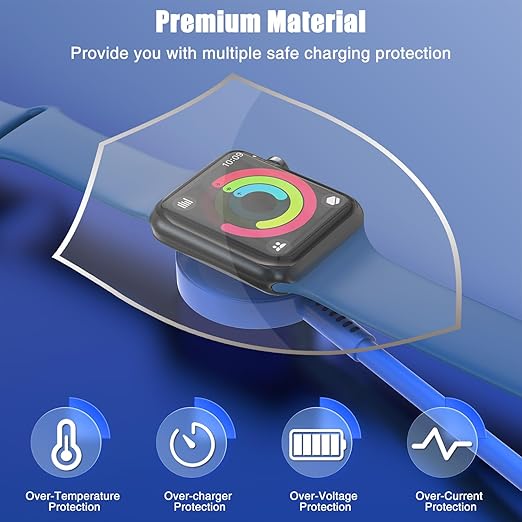 2Pack for Apple Watch Charger USB C Magnetic iWatch Charger Cable Fast Charging Cord Compatible with Watch Ultra2 Ultra Series 9 8 7 6 SE SE2 5 4 3 2 1-3FT(1M) Blue