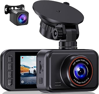 Dash Cam Front and Rear for Cars, 2.5K+1080P Dual Camera with 2" Screen