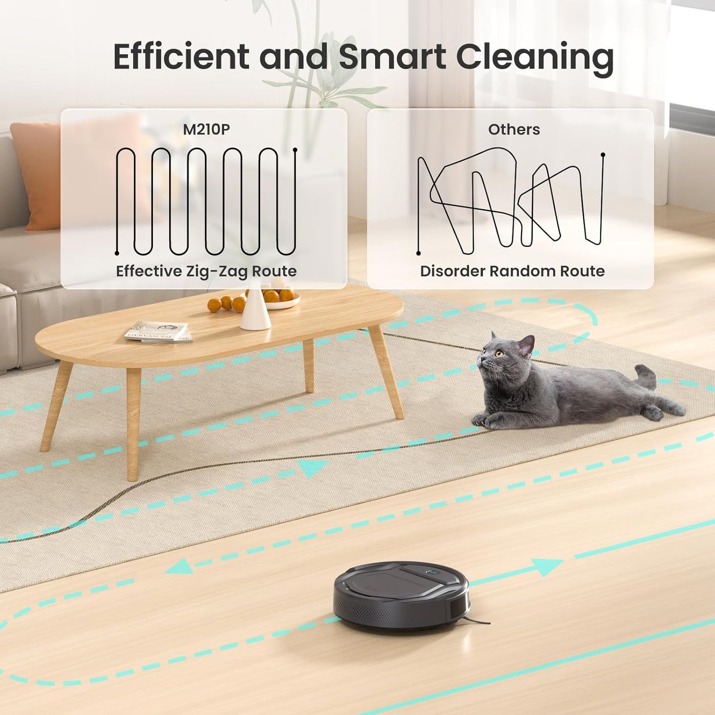 M210 Pro Robot Vacuum — 2200Pa Suction, WiFi & App Control