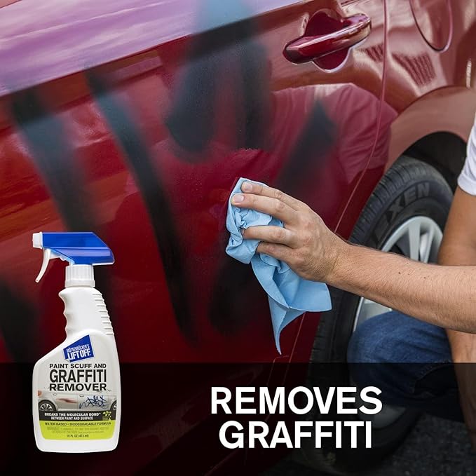 Motsenbocker’s Lift Off 45406-2PK 16-Ounce Paint Scuff and Graffiti Remover Easily Removes Paint Scuffs, Spray Paint, Acrylic from Multiple Surfaces Vehicles, Brick, Boats, Concrete, Pack of 2 , white