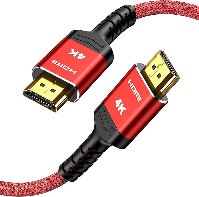 Highwings 4K HDMI 2.0 Cable 3.3FT/1m - 4K@60Hz HDR Braided HDMI Cord, 18Gbps High Speed with Ethernet/ARC, 3D, HDCP 2.2, ARC, Compatible for PS-5/4/3/4K HDTV/Monitor/Projector/Streaming Media