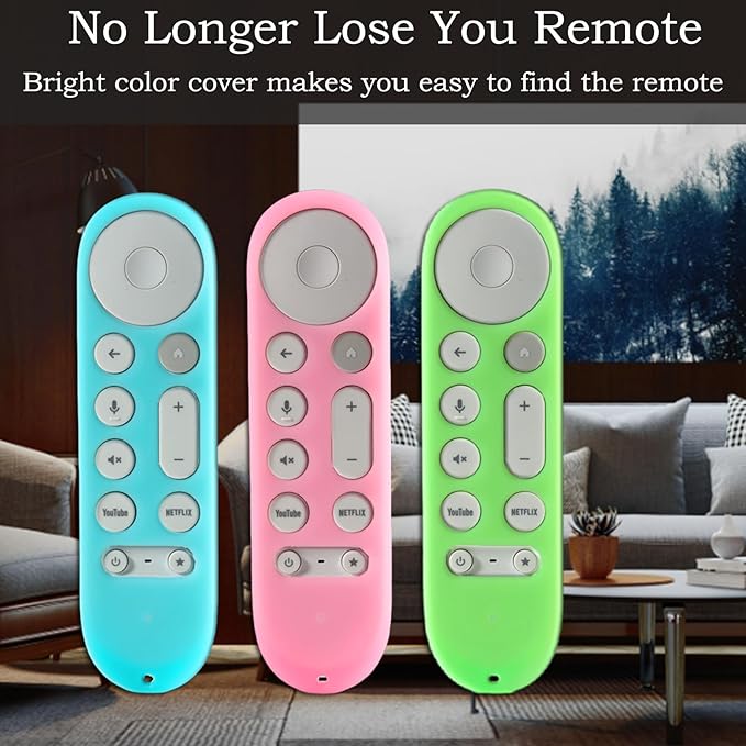 3Pack Gavyqier Protective Case for Google TV Streamer 4K Voice Search Remote 2024 Chromecast 4K Cover Glow in The Dark