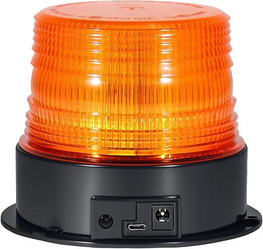 AnTom Magnetic Wireless Strobe Light Amber Warning Beacon Light for Trucks