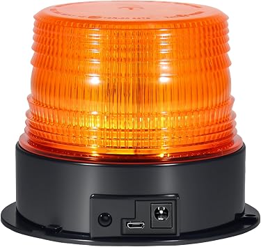 AnTom Magnetic Wireless Strobe Light Amber Warning Beacon Light for Trucks