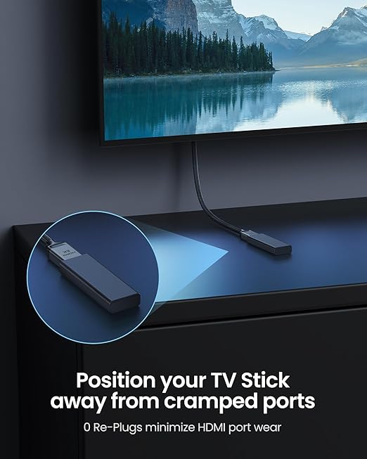 Silkland 8K HDMI Extension Cable 3.3FT/1M HDMI Extender 2.1, 8K@60hz 4K@120hz HDMI Male to Female Adapter,Ultra High Speed 48Gbps HDMI Cord Compatible with Fire Stick Roku TV Blu-Ray Laptop PS5/4 Xbox