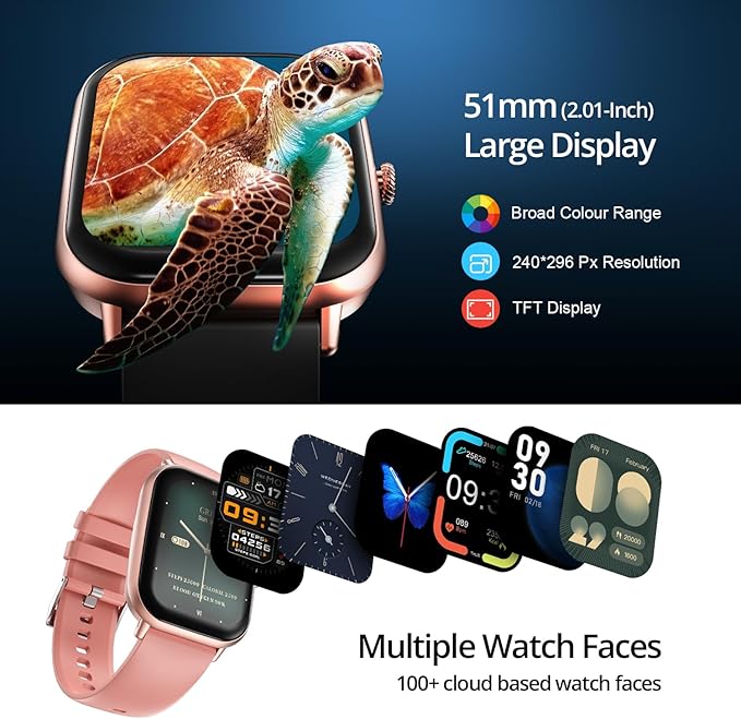 Fire-Boltt Ninja Call Pro Max 51.05mm (2.01 inch) Display Smart Watch, Bluetooth Calling, 120+ Sports Modes, Health Suite, Voice Assistance