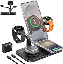 Meifigno 45W 5 in 1 Magnetic Charging Station for Samsung, Dual Phone & Galaxy Watch Wireless Charger Stand, Fast Mag-Safe Charger for Galaxy S26 Ultra/S25/Z Fold7/Flip7, Galaxy Watch Ultra/8/7 & Buds - Image 1
