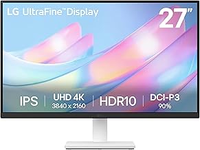 LG 27US500-W Ultrafine Monitor 27-Inch 4K UHD (3840x2160) HDR10 IPS Borderless Design Reader Mode Flicker Safe Switch App HDMI DisplayPort - White - Image 1