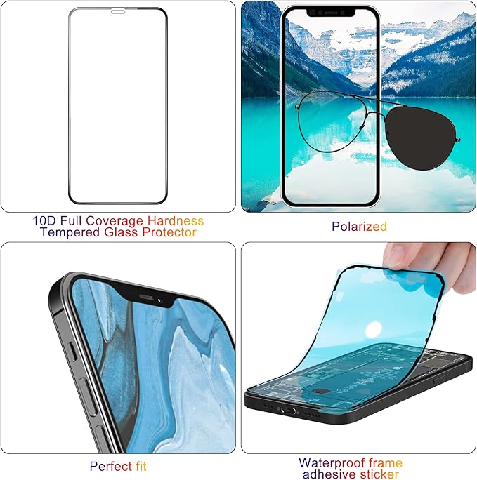 for iPhone 15 Screen Replacement 6.1', 3D Touch Display Full Repair kit, Digitizer Glass Assembly with Tools Set, Tempered Glass, Instruction