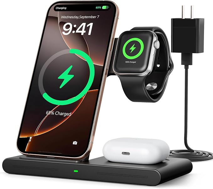 2026 Travel Portable Wireless Fast Charging Station for Apple & Android