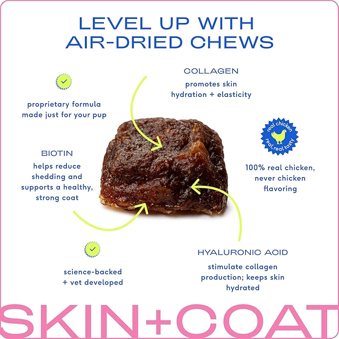 Native Pet Omega Skin and Coat Chews for Dogs (30 Air-Dried Chews) & Allergy Chews (30 Air-Dried Chews) - Promotes Healthy Skin & Shiny Coat - Soothing Itchy Skin & Digestive Support