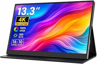 13.3Inch Portable Monitor, 60Hz, 100% sRGB, FHD 4K(3840×2160) - Image 1