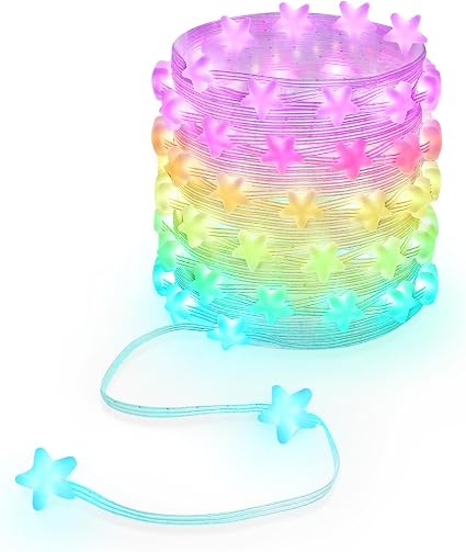 33ft Star String Lights, RGB Color Changing Fairy Twinkle Lights