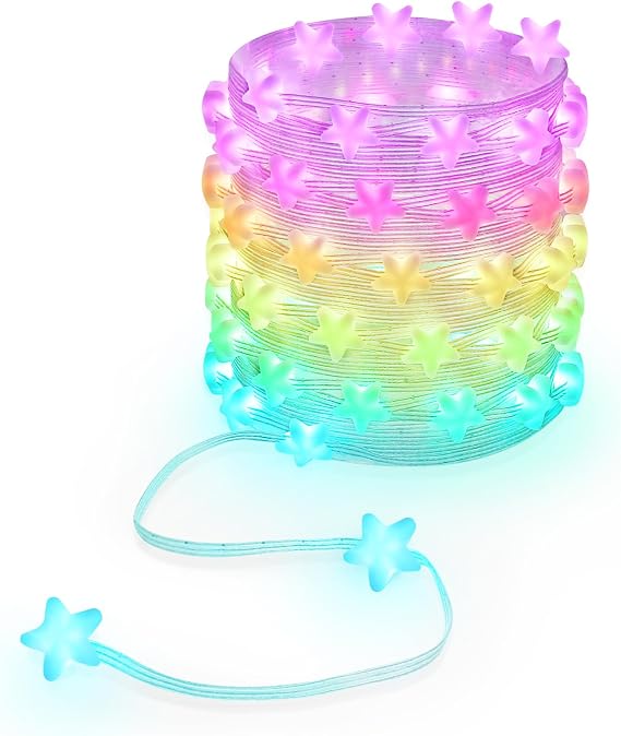 33ft Star String Lights, RGB Color Changing Fairy Twinkle Lights