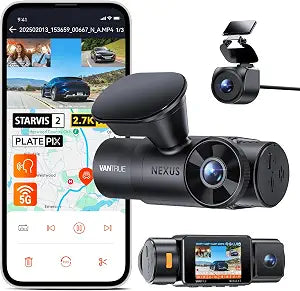 Vantrue N4S 3 Channel Dash Cam, STARVIS 2 HDR IR Night Vision