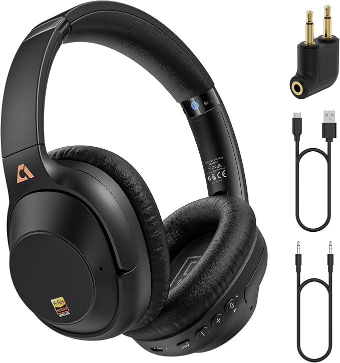 YMOO Active Noise Cancelling Headphones for Airplane Travel