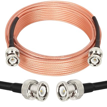 XRDS -RF BNC Cables 35FT, 50 Ohm BNC Male Cable RG316 Antenna Cable for Antenna Scanners Handheld Ham Radios etc.