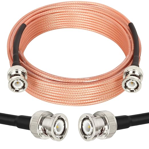 XRDS -RF BNC Cables 35FT, 50 Ohm BNC Male Cable RG316 Antenna Cable for Antenna Scanners Handheld Ham Radios etc.
