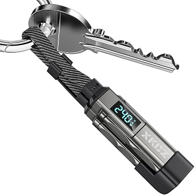 XKCZ 4-in-1 Keychain USB C Cable with V/A/W Display, 240W Fast Charging