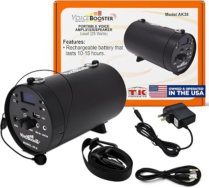VoiceBooster Voice Amplifier for Teachers, 25W Rechargeable Speaker MR-AK38
