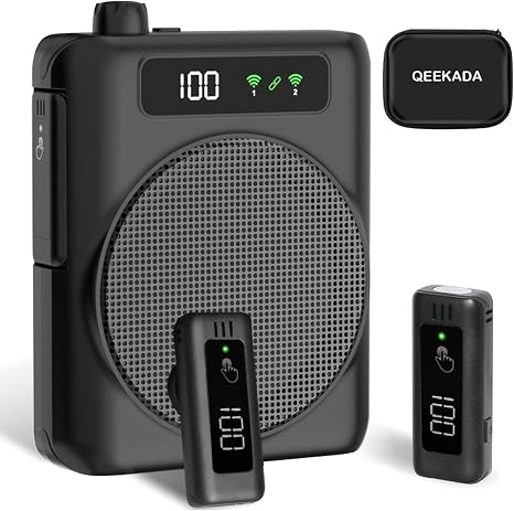 Voice Amplifier for Teachers with 2 Mics, Portable Speaker and Microphone