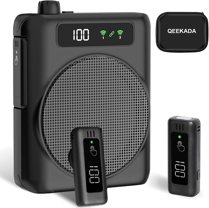 Voice Amplifier for Teachers with 2 Mics, Portable Speaker and Microphone