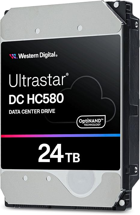 Western Digital Ultrastar DC HC580 WUH722424ALE604 0F62798 24TB 7.2K RPM SATA 6Gb/s 512e 3.5in Enterprise Hard Drive (Renewed)