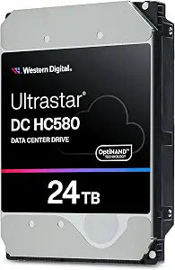 Western Digital Ultrastar DC HC580 WUH722424ALE604 0F62798 24TB 7.2K RPM SATA 6Gb/s 512e 3.5in Enterprise Hard Drive (Renewed)
