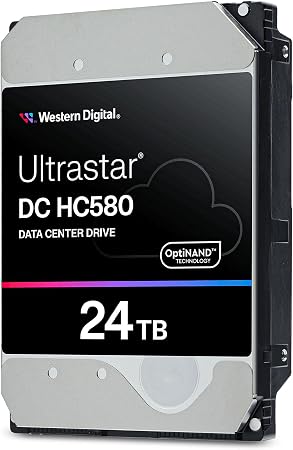 Western Digital Ultrastar DC HC580 WUH722424ALE604 0F62798 24TB 7.2K RPM SATA 6Gb/s 512e 3.5in Enterprise Hard Drive (Renewed)