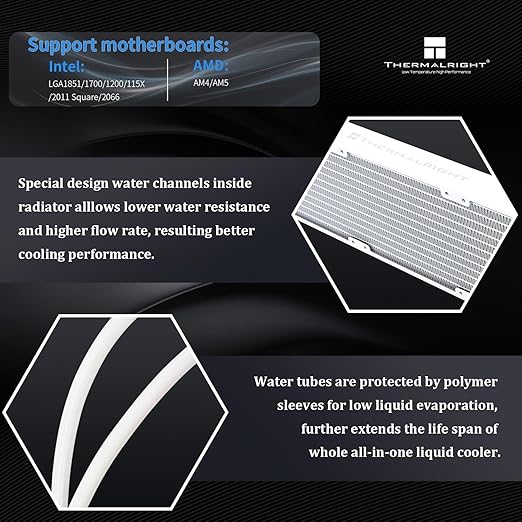 Thermalright Mjolnir Vision 360 UB PRO ARGB White Aio CPU Liquid Cooler,IPS Screen with 640x480 Resolution,3-in-1 Exhaust Fan,for AM5/Intel LGA1851/1700, 3.5in Magnet-Absorbent LCD Screen