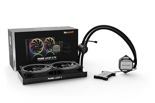 be quiet! Pure Loop 2 FX 280mm, CPU Liquid Cooler for Intel Core i3/i5/i7 or AMD Ryzen 3/5/7, ARGB LED Illumination, 2X Light Wings PWM high-Speed Fan -BW014
