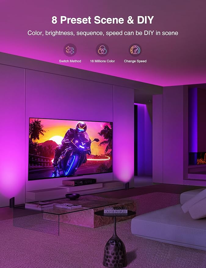 SUNVIE Smart Floor Can Light 5W RGBW Color Changing Up Lights Spotlight with Timer 2700K-6500K Uplighting Indoor Dimmable Uplights Indoor for Plant Corner, APP Control Alexa & Google Home, 2PCS