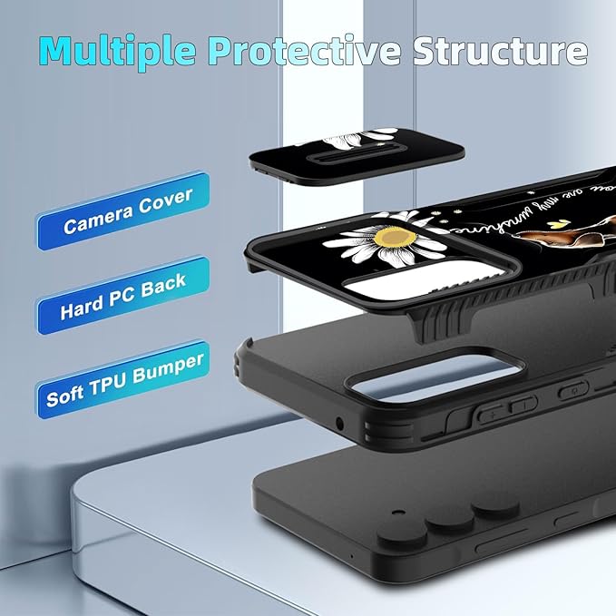 for Galaxy A35 5G Case Built in Slide Camera Lens Cover,Heavy Duty Shockproof Protection Dual Layer Case for Samsung Galaxy A35 5G 6.6 inch 2024,You are My Sunshine Dachshund