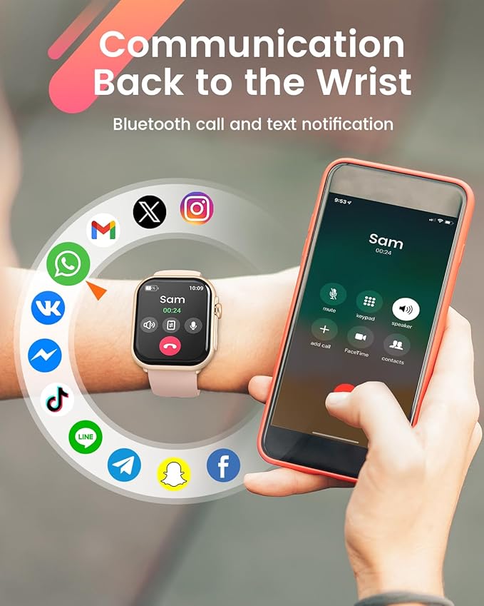 Fitness Smart Watches for Women Men: 1.85" Smart Watch with 30 Days+ Battery Life Make/Recive Call Heart Rate SpO2 Sleep Monitor 120+ Sport IP68 Waterproof Fitness Tracker Watch Reloj Inteligente