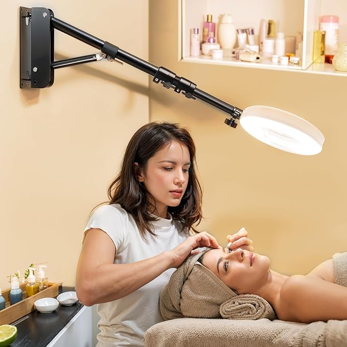 MACTREM Ring Light Wall Mount,44’’/110cm Wall Mounting Triangle Boom Arm for Strobe Light, Photography, Softbox, Reflector,Umbrella,Studio Video Light, Support 180°Rotation
