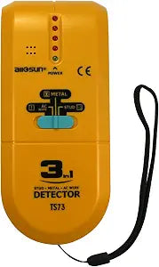 ALLOSUN TS73 3 in 1 LED Wood Stud FinderMulti Stud ScannerElectronic Stud Sensor Wire Cable Wall Metal Detector Finder Home Decoration, yellow