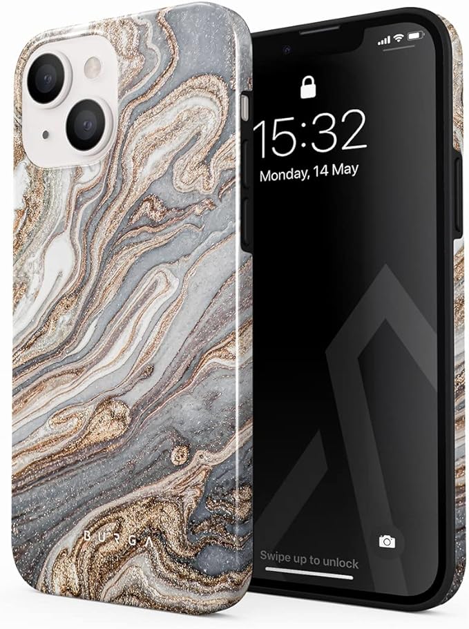 BURGA Phone Case for iPhone 14 - Cute, Trendy, Aesthetic, Pattern Phone Cover, Hard Shell Protection - fits Apple iPhone 14 Case for Women and Men