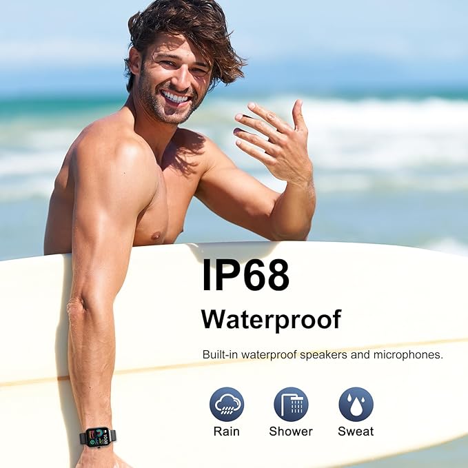 Smart Watch, 1.96" HD Smartwatch for Men Women (Answer/Make Call), 2026 Fitness Activity with Heart Rate/Sleep Monitor/Pedometer, IP68 Waterproof, 113+ Sport Modes Running Watch for Android iOS